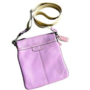 Coach Legacy Lilac Leather Swing Pack Purse Shoulder Messenger Bag